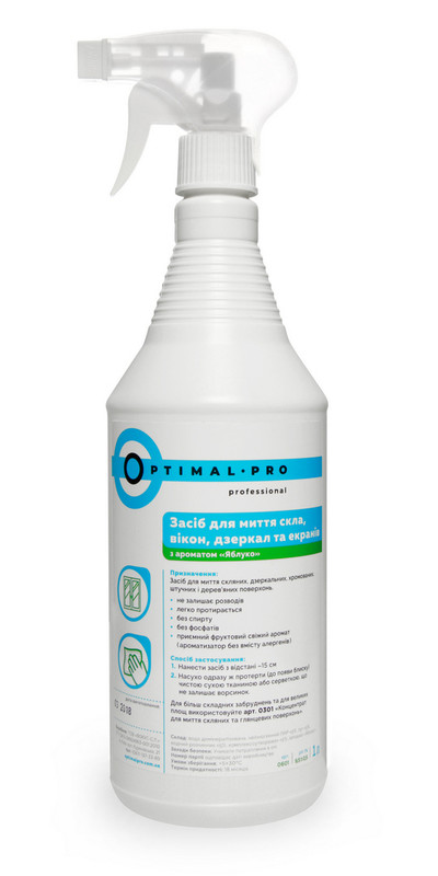 Засіб для миття скла OPTIMAL PRO, 1000мл